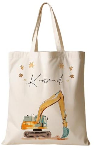 Manufaktur Liebevoll Stoffbeutel mit Namen Stofftasche Personalisiert Kinderbeutel Kindergarten Wechselwäsche