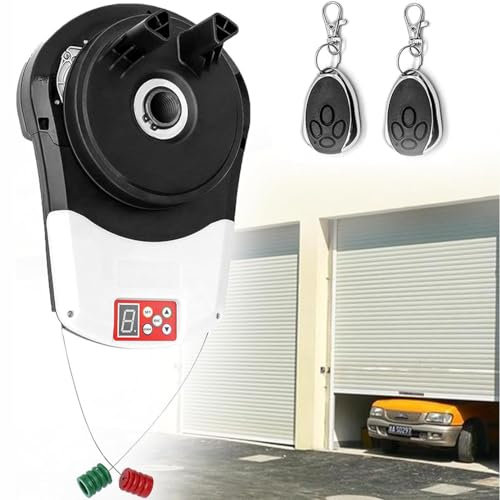 Roll Up Door Opener with Remote - Automatic Rolling Gate Opener for Smart Garage Door - 800N Lift Motor - Rolling 22m² - Easy to Install & Operate
