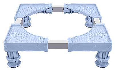 Home appliance base Movable base - Adjustable Stainless Steel Universal Type Heightened Thickened Refrigerator Bracket Washing Machine Base 4-legged Bracket Convenient Stacked Washer & Dryer Units