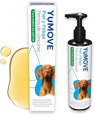 YuMOVE Integratore per la Cura di Pelle, Pelo e Occhi con Olio di Salmone per Cani, 500 ml, Stimolante con Ingredienti Naturali e Oli Pressati a Freddo come Omega 3 e Omega 6