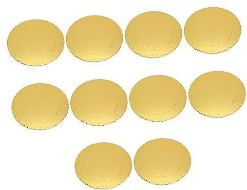 Zerodeko 10stücke Goldene Runde Kuchenbretter Aus Pappe Dünn Für Tortenpräsentation Geburtstagsgeschenke Dessert-service Umweltfreundlich Und Recycelbar