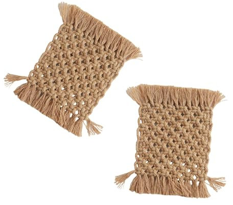 2 tovagliette all'uncinetto in cotone, sottobicchieri colorati, decorativi e protettivi per piatti caldi