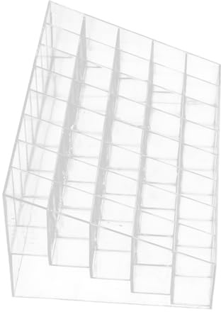 Ipetboom 2piezas Expositor De Pintalabios De Huecos Estante Para Labiales De Multiples Rejillas Soporte De Escritorio Para Pintalabios Organizador Delicado Para Hogar y Tienda
