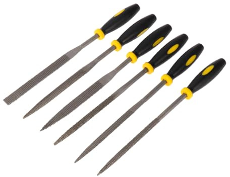 HONITANO 6 Piezas Escofinas Madera Mini con Mango Ergonómico Antideslizante para Tallar y Moldear Madera y Plásticos Herramienta Rasp File Resistente y Duradera