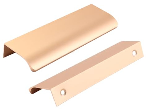 ACOLY 6 Tiradores Para Muebles, Mango Largo Con Arco Oculto, Tirador Oculto Para Cajón De Cocina Y Armario, 120 X 18 X 40 Mm (dorado)