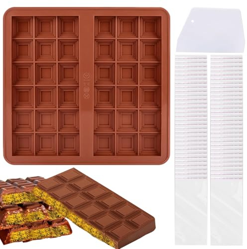 Stampi per cioccolatini, strumento per pasticceria in silicone antiaderente | stampi per dolcetti - per cioccolatini di Natale dolci fai da te barrette ripiene e snack