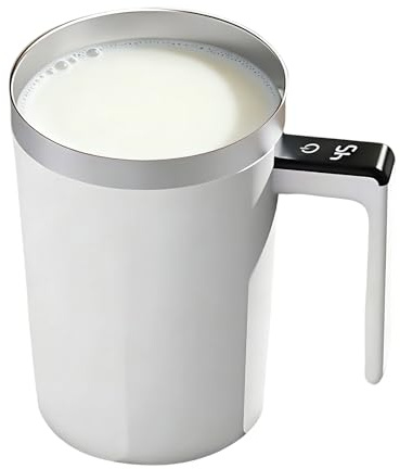 Tasse auto-mélangeuse – Affichage de la température de 400 ml, bouteille de mélange rechargeable, tasse à café | Solution mélangeur automatique de boissons pour salle de sport, entraînement, cuisine