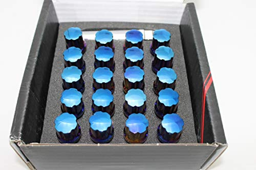 Japón Racing Rueda Tornillos M14 x 1,25 neoc hrome Juego de llave para pernos de rueda, 20 x Llanta Candado