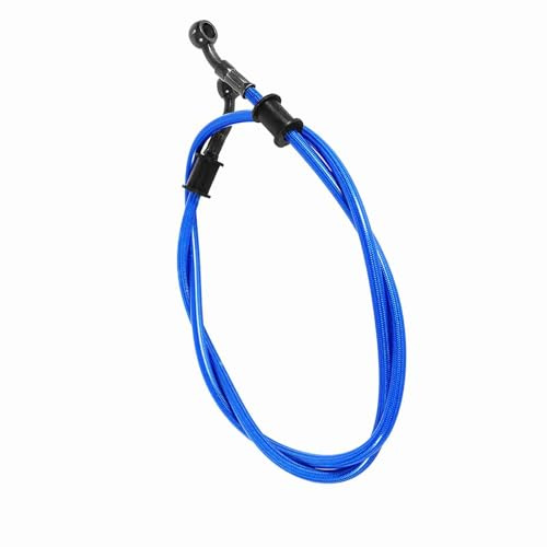 Keenso 50cm -120cm Motorrad Geflochten Stahl Bremskupplung Ölschläuche Line Pipe Bunte Motorrad Pit Dirt Bike Enduro Motocross Street Bikes(1200mm-Blau)