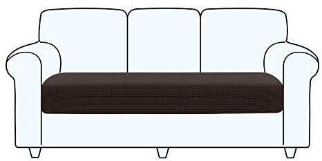 TAOCOCO Rutschfester Sofa Sitzkissenbezug, Elastische Sofakissenbezüge, Dehnbar, Waschbar, Für Sofa Sitz und Rückenkissen (3 Sitzer, Schokoladenbraun)