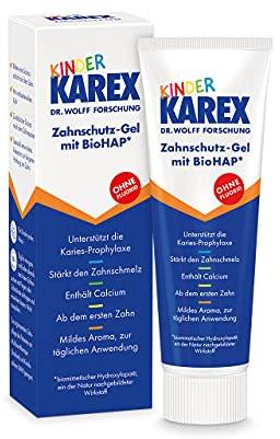 KAREX Zahnschutz-Gel - 1 x 50 ml - Zusätzlicher Schutz für Karies-Vorbeugung | Reduziert Schmerzen bei empfindlichen Zähnen | Fluoridfrei, zuckerfrei, vegan