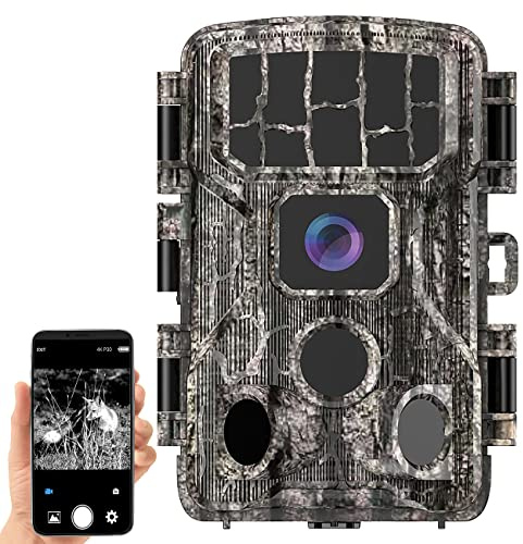 VisorTech Jagdkameras Wildkamera: WLAN-4K-UHD-Wildkamera, PIR, Nachtsicht, 8 Monate Stand-by, App, IP65 (Überwachungskameras, mit Display, Überwachungskamera mit Infrarot)