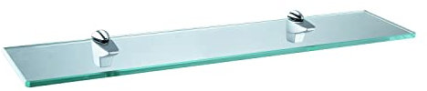 XVL Glasregal 23,6 Zoll Badezimmer gehärtetes Glas Rack Chrom GS3004BX