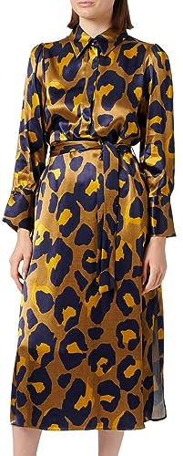 Seidensticker Damen Blusenkleid Maxi - Blusenkleid mit Bindegürtel - Hemdblusenkragen - Regular Fit - Langarm – 100% Viskose