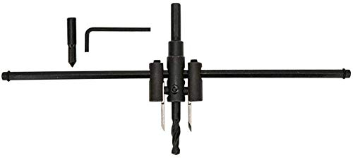 Fresa a Compasso Regolabile da 30 a 200mm per la Lavorazione del Legno Cartongesso Compensato Laminati Punta da Trapano Taglio Rotondo Sega a Tazza