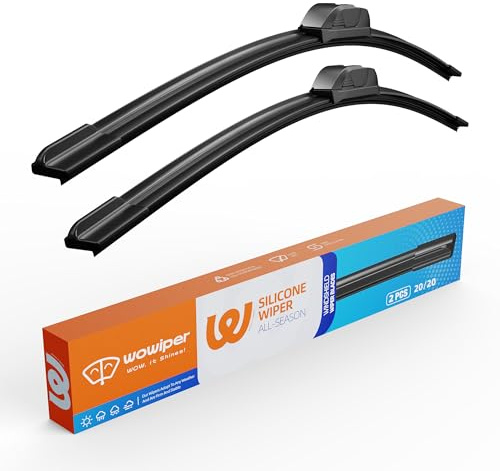 WOWIPER 20 inch Silicone Wiper Blades Replacement for Ford F150 F250 F350 F450 F550 2008-1999 Expedition 2007-99 Explorer 10-05 Silicone Windshield Wiper Blades With 20 Wiper Blades 2 Pack (Set of 2)