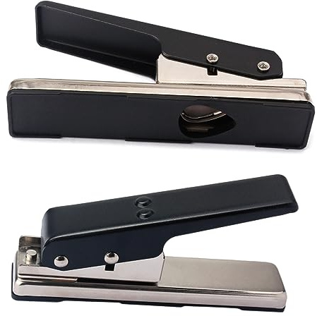 R26 Gitarrenplektrum Stanzer für Karten Schwarz Metall Kunststoff | Pvc und Derlin Zuschnitt, Präzise Formgebung, mit Kunststoffboden für Alte Karten