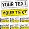2X Custon Personalised Kids Number Plates Stickers Children's Toy Ride on Electric Car Trike Bike Self Adhesive Vinyl Sticker Decal (130mm X 35mm)