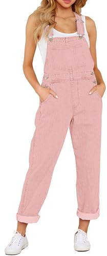 Vetinee Womens Classic Adjustable Straps Pockets Denim Bib Overalls Jeans Pants Jumpsuits