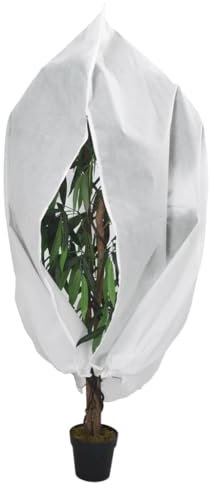 Homgoday Pflanzenvlies Abdeckungen mit Reißverschluss 10 Stück 70g/m² 1x1,55m Gartenbauvlies Schutzsäcke Pflanze Frostschutzjacken Winter Pflanzenabdeckung für Obstbaum Outdoor&Garten Typ2
