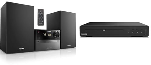Philips M4505/12 Mini Stereoanlage mit Bluetooth & Philips TAEP200 DVD-Player/CD-Player - DVD Spieler mit HDMI, Full HD, USB Media Link und DivX Ultra - mit Fernbedienung