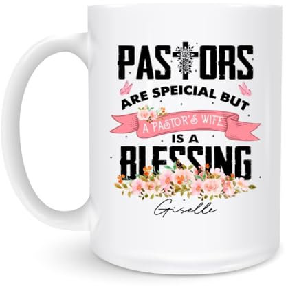 White Mug with Handle A Pastor's Wife is A Blessing Ceramics Coffee Cup Reusable Tea Mug Durable Jumbo Mug for Beer Coffee 330Ml