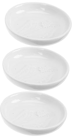 OKUMEYR 3pièces Assiettes Céramique Relief Pour Condiments Et Épices Petits Plats De Service Cuisine Stable Et Polyvalent Pour Sauces Et Salades