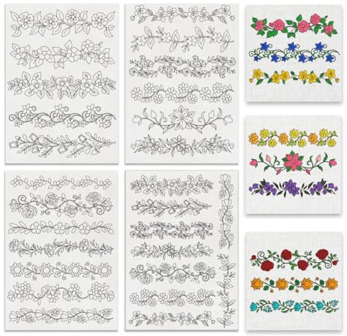 BENECREAT 27 pz Stabilizzatori per Cucire A Mano Idrosolubili per Bordi Floreali, Lunghi Fiori di Rattan Da Strappare, Modelli di Ricamo per Intagli, Shirts, Cappotti, Borse, Asciugamani