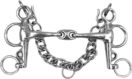 Equine Smile ES0091 Pelham Double Broken Stainless Steel Bit Thickness 15 mm (12.5 cm)