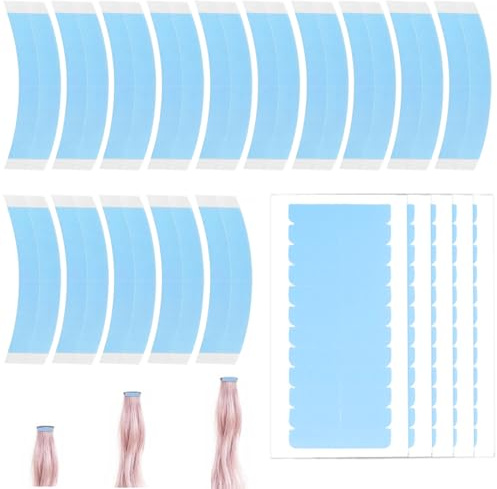 RTRTGS 20 piezas Cinta adhesiva para el cabello, con alta fuerza adhesiva, Cinta para extensiones de cabello, Cinta Adhesiva de Extensión de Pelo, Cinta de repuesto para extensiones, tramas de