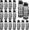 15 Pcs Plastic Water Bottles Bulk 600 ml Reusable Leakproof Drink Flip Top Bottles, Sports Travel Water Bottle for Gym Camping Hiking Party Thank You Gifts, Black