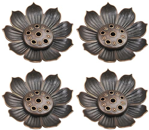 Räucherstäbchen Halter Lotus 4 Stück – Weihrauchhalter Set mit Aschefänger