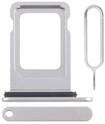 Tiroir Carte SIM pour iPhone 16e Support Plateau Porte - Argent Blanc