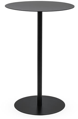 Spetebo Metall Beistelltisch rund schwarz matt - Ø 35 cm