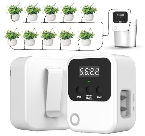 Sistema di Irrigazione Automatica per Vasi,Set di Irrigazione a Goccia Fai-da-te per Piante da Interno, Balcone, Supporta fino a 15 Vasi