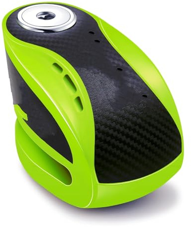 Candado Moto Disco Cerradura de Freno de Disco con Alarma, 3 Teclas, antirrobo, Apto para Motocicleta, Bicicleta y Scooter