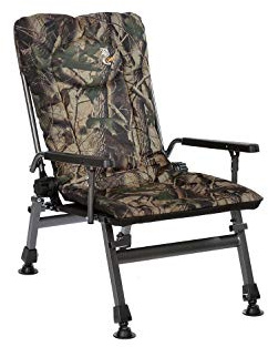 Chaise de pêche Carp F5R WALD forêt - Chaise de camping de luxe pour la pêche à la carpe - Avec hauteur supplémentaire