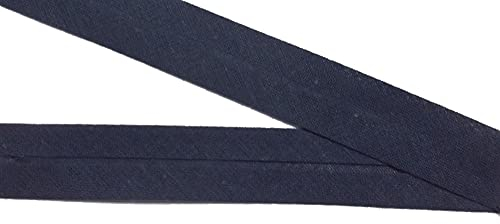 9 m Baumwollschrägband dunkelblau 20 mm vorgefalzt