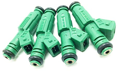 Riloer 4 Stück Einspritzdüsen, 0280150558 0280155968 028015612, für V-W für A-udi für Fo-rd D-odge für B-M-W 1.8T T-urb-o 2.3L