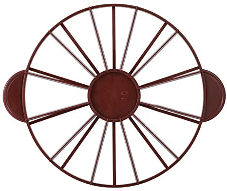 TOPINCN Cake Portion Marker Round 10/12 Piece Slice Cutter Bread Divider, Food Grade Baking Tool Time Saving, Uniform Cutting, Ergonomic Handle (Dark Red (Brown) 126g/4.4oz)280))