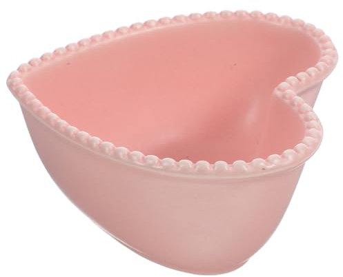 HOLIDYOYO Ciotola Ceramica Forma di Cuore Rosa per Dessert e Servizio di Cibo Elegante Scodella Multifunzionale per Cucina e Ristoranti