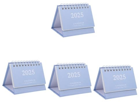 EXCEART 4 Stück Tischkalender 2025 Stehender 2024–2025 2024 Stehend Monatskalender Für Den Täglichen Gebrauch Mini- 2025 Standkalender 2024 Heimbürobedarf Papier