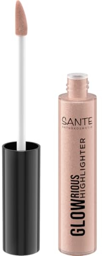 SANTE Naturkosmetik GLOWrious Liquid Highlighter 02 - Natürlicher Glow für unwiderstehlich schöne Schimmereffekte, vegan und tierversuchsfrei, 9 ml