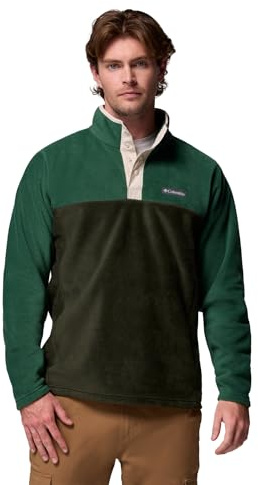 Columbia Men's Steens Mountain Half Snap 2, Fleece Pull Over, Greenscape/Rain Forest, XXL