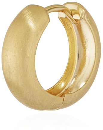 NKlaus Klappcreole für Damen 333er 8 Karat; 333 Gelbgold; Matt, 1 Stück | Außendurchmesser: 15mm; Breite: 5,1mm; Stärke: 2,2mm; Gewicht: 0,89g; 15 x 5,1mm; 0,89g; 15mm; 2,2mm; 5,1mm