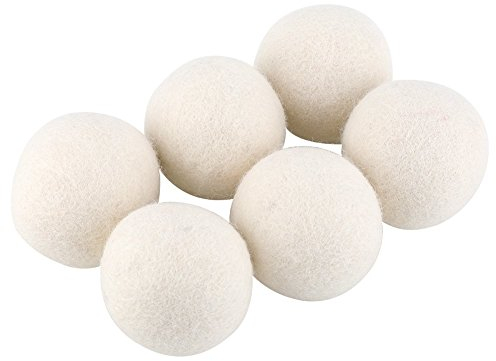 FTVOGUE Lot de 6 boules de séchage en laine, boule de séchage en tissu naturel