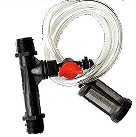 Suinga Injector de Fertilizante Rosca Macho 32mm | abonado en Red de riego | Caudal de Fertilizante 90 a 460 litros | Presión Funcionamiento 1 a 5,5 Bar, Negro