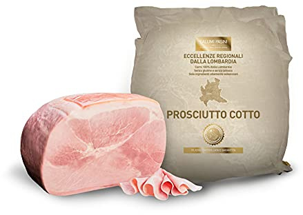 Jambon Prosciutto Salumi Pasini® | Entier 9Kg | Jambon cuit italien de la Lombardie | Ideal pour toutes les occasions