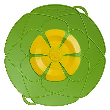 Kochblume,Juego de protección para ollas y sartenes, tapa para microondas, protección contra salpicaduras y accesorio para cocinar al vapor con funda con cremallera en caja rosa, M,Topfgröße 14-20cm