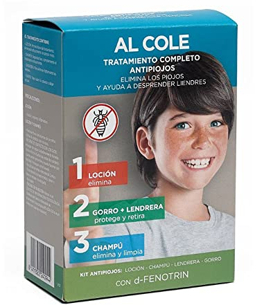 AL COLE Poux Lotion Pack Anti 200 ml + Shampooing 200 ml Chapeau + Nit
